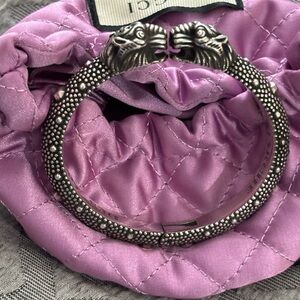 Gucci Sterling Silver Le Marche Des Merveilles Tiger Head Bangle